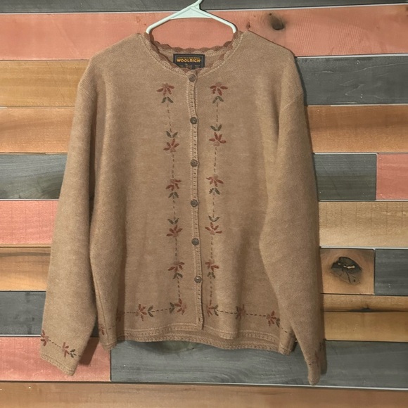 Woolrich Sweaters - This is a Woolrich women's embroidered wool cardigan
